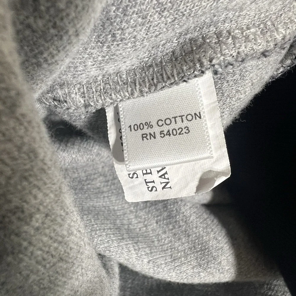 Banana Republic Men's Birdseye Full Zip Sweater‎ Size XL Preppy Gray Navy *READ*